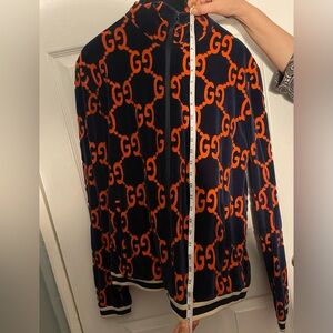 Gucci Navy and Orange Hooded Jacket